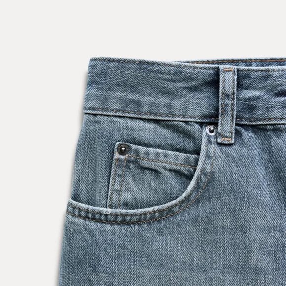 Zara Boyfriend Full Length Jeans Mid Waist Low Rise Slim Fit Straight Leg NEW - Picture 6 of 16